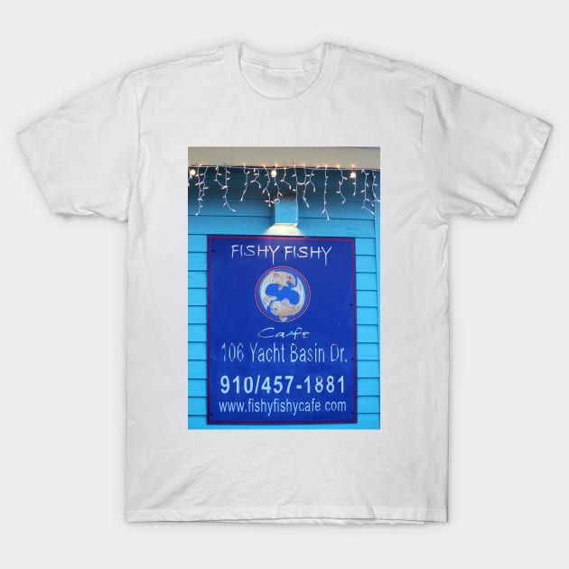 Blue Fishy Sign T-Shirt by Cynthia48